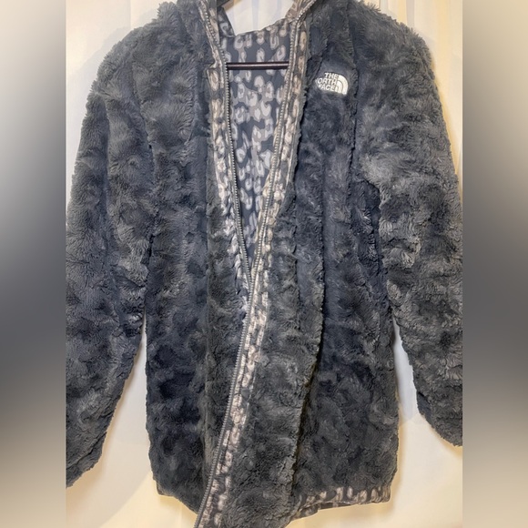 The North Face Kids' Mossbud Swirl Reversible Water Repellent Hooded Jacket XL - Picture 7 of 10